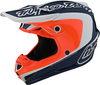 Troy Lee Designs SE4 Corsa Jeugd Motorcross Helm,  blauw-oranje,  afmeting L