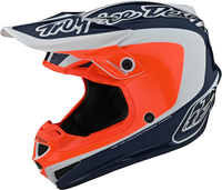 Troy Lee Designs SE4 Corsa Jeugd Motorcross Helm,  blauw-oranje,  afmeting L