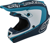 Troy Lee Designs SE4 Corsa Motorcross helm,  wit-blauw,  afmeting S