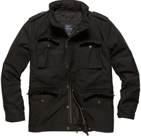 Vintage Industries Capper parka Jas,  zwart,  afmeting S