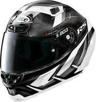 X-Lite X-803 RS Ultra Carbon Motomaster Helm,  zwart-wit,  afmeting XS