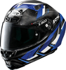 X-Lite X-803 RS Ultra Carbon Motomaster Helm,  zwart-wit-blauw,  afmeting XL