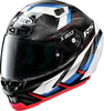 X-Lite X-803 RS Ultra Carbon Motomaster Helm,  zwart-wit-blauw,  afmeting XS