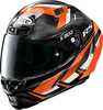 X-Lite X-803 RS Ultra Carbon Motomaster Helm,  zwart-wit-oranje,  afmeting S
