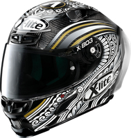 X-Lite X-803 RS Ultra Carbon Replica A.Canet Test Helm,  zwart-wit,  afmeting XS