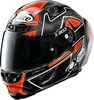 X-Lite X-803 RS Ultra Carbon Replica D. Petrucci Helm,  zwart-rood,  afmeting L