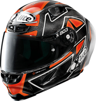 X-Lite X-803 RS Ultra Carbon Replica D. Petrucci Helm,  zwart-rood,  afmeting XL
