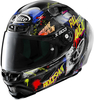 X-Lite X-803 RS Ultra Carbon Replica Holeshot Helm,  zwart-rood-geel,  afmeting XL