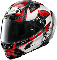 X-Lite X-803 RS Ultra Carbon Replica Petrucci Misano Helm,  zwart-rood-groen,  afmeting XL