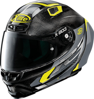 X-Lite X-803 RS Ultra Carbon Skywarp Helm,  zwart-geel,  afmeting L