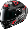 X-Lite X-803 RS Ultra Carbon Skywarp Helm,  zwart-rood,  afmeting 2XS