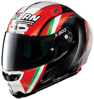 X-Lite X-803 RS Ultra Carbon Stoner Together Helm,  wit-rood,  afmeting L