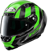 X-Lite X-803 RS Ultra Carbon Wheelie Helm,  zwart-groen,  afmeting XL