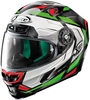 X-Lite X-803 Ultra Carbon Caesar Helm,  rood-groen,  afmeting XL