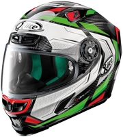 X-Lite X-803 Ultra Carbon Caesar Helm,  rood-groen,  afmeting XL
