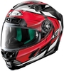 X-Lite X-803 Ultra Carbon Caesar Helm,  zwart-rood,  afmeting M