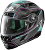 X-Lite X-803 Ultra Carbon Hangar Helm,  zwart-groen,  afmeting M