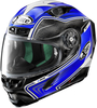 X-Lite X-803 Ultra Carbon Hangar Helm,  zwart-wit-blauw,  afmeting M
