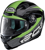X-Lite X-803 Ultra Carbon Tester Helm,  zwart-groen,  afmeting S