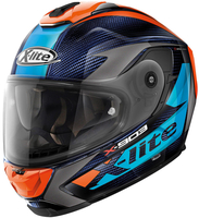 X-Lite X-903 Ultra-Carbon Nobiles N-Com Helm,  blauw-oranje,  afmeting XS