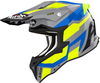 Airoh Strycker Glam,  kruishelm,  kleur: Grijs/Blauw/Neon-Geel,  maat: L