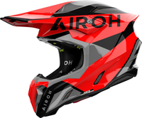 Airoh Twist 3 King,  kruishelm,  kleur: Neon-Rood/Zwart/Grijs,  maat: XS