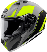 Airoh Valor Wings,  integraalhelm,  kleur: Mat Grijs/Zwart/Neon-Geel,  maat: S