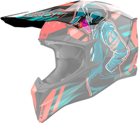 Airoh Wraaap Cyber,  piek,  kleur: Zwart/Oranje/Petrol