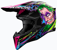 Airoh Wraaap Music,  motorcrosshelm,  kleur: Zwart/Groen/Blauw/Pink,  maat: XXS