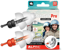 Alpine MotoSafe PRO,  gehoorbescherming,  kleur: Rood/Wit