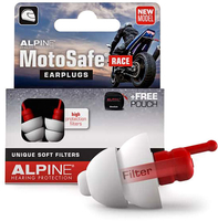 Alpine MotoSafe RACE,  gehoorbescherming,  kleur: Rood/Wit