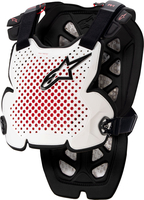 Alpinestars A-1,  borstbeschermer Niveau-1,  kleur: Wit/Zwart/Rood,  maat: M/L