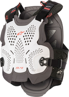 Alpinestars A-4 Max,  protector vest,  kleur: witte/donkergrijs/rood,  maat: M/L
