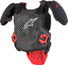 Alpinestars A-5 S,  protectorvest Level-2 jeugd,  kleur: Zwart/Rood/Wit,  maat: L/XL