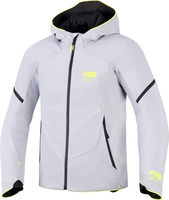 Alpinestars Aeroshell WP,  waterdicht textieljack,  kleur: Lichtgrijs/Zwart/Neon-Geel,  maat: S