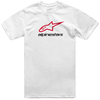 Alpinestars Always 2.0 CSF,  t-shirt,  kleur: Wit/Rood/Zwart,  maat: L