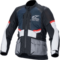 Alpinestars Andes Air,  textieljas Drystar,  kleur: Zwart/Donkerblauw/Lichtgrijs/Rood,  maat: S