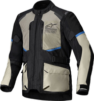 Alpinestars Andes Air,  textieljas Drystar,  kleur: Zwart/Grijs/Lichtblauw,  maat: 4XL