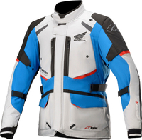 Alpinestars Andes V3 Honda,  textieljas Drystar,  kleur: Lichtgrijs/Blauw/Rood,  maat: 4XL