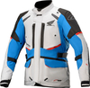 Alpinestars Andes V3 Honda,  textieljas Drystar,  kleur: Lichtgrijs/Blauw/Rood,  maat: L