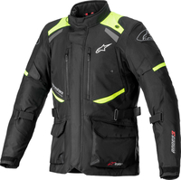 Alpinestars Andes V3,  textiele jas Drystar,  kleur: Zwart/Neon-Geel,  maat: 4XL