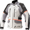 Alpinestars Andes v3,  textieljas waterdicht vrouwen,  kleur: Lichtgrijs/Donkergrijs/Zwart/Lichtrood,  maat: XL