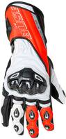 Büse Donington Pro,  Handschoenen,  kleur: zwart/witte/neon rood,  maat: 12
