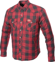 Büse Fairbanks,  shirt/textiel jasje,  kleur: rood/zwart,  maat: M