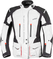 Büse Grado,  textiel jas waterdichte vrouwen,  kleur: lichtgrijs/zwart/rood,  maat: 42