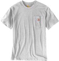 Carhartt Workwear K87 Pocket,  t-shirt,  kleur: lichtgrijs,  maat: XL
