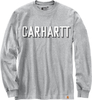 Carhartt Workwear Logo,  lange mouw,  kleur: Lichtgrijs/Wit,  maat: M
