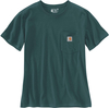 Carhartt Workwear Pocket,  t-shirt vrouwen,  kleur: Lichtgroen (Dried Clay),  maat: M
