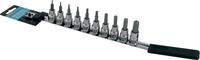 Cruztools Inch,  set doppenbits,  kleur: zilver/zwart
