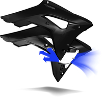 Cycra MX Powerflow,  radiatorbeschermkappen,  kleur: Zwart